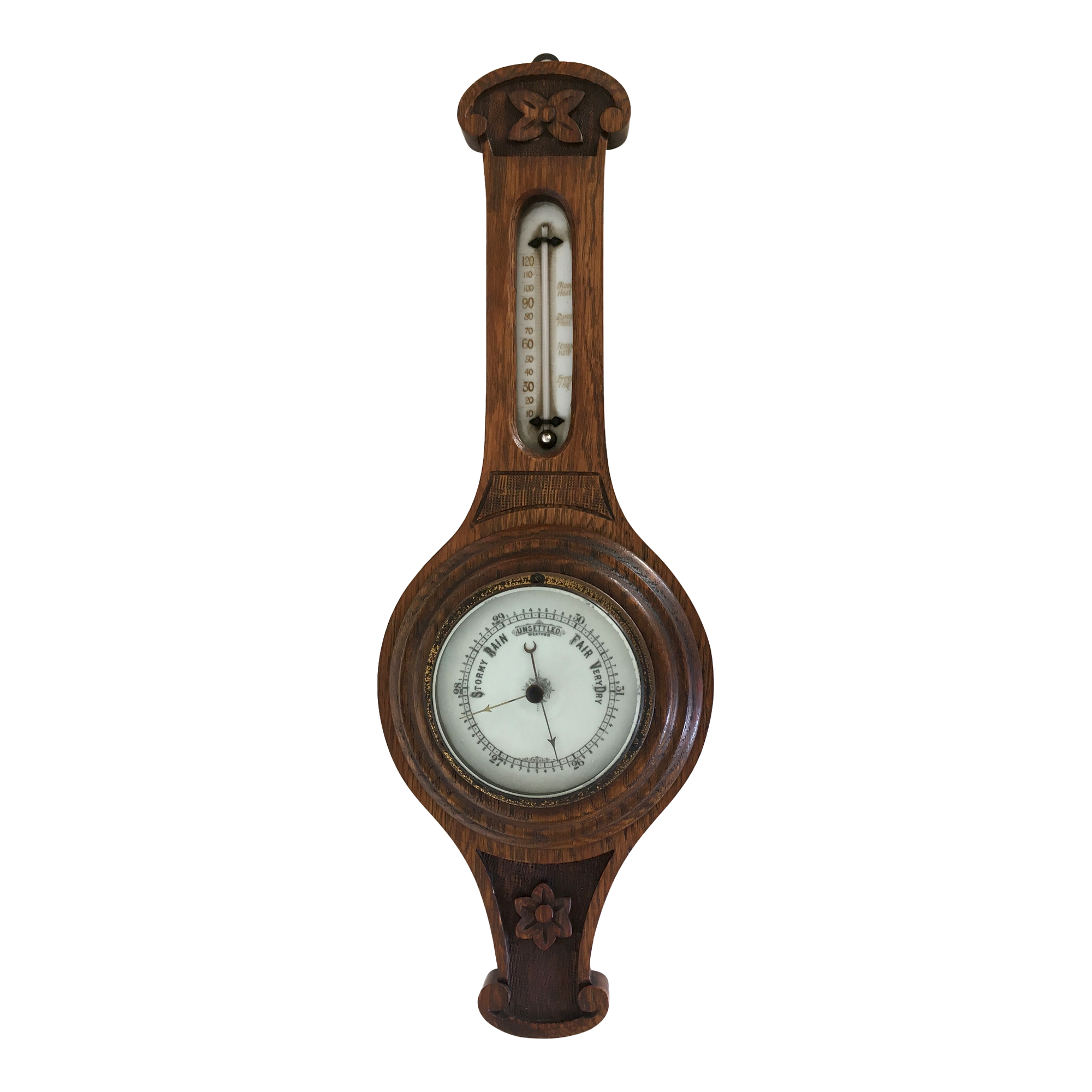 Banjo Barometer & Thermometer Circa 1920