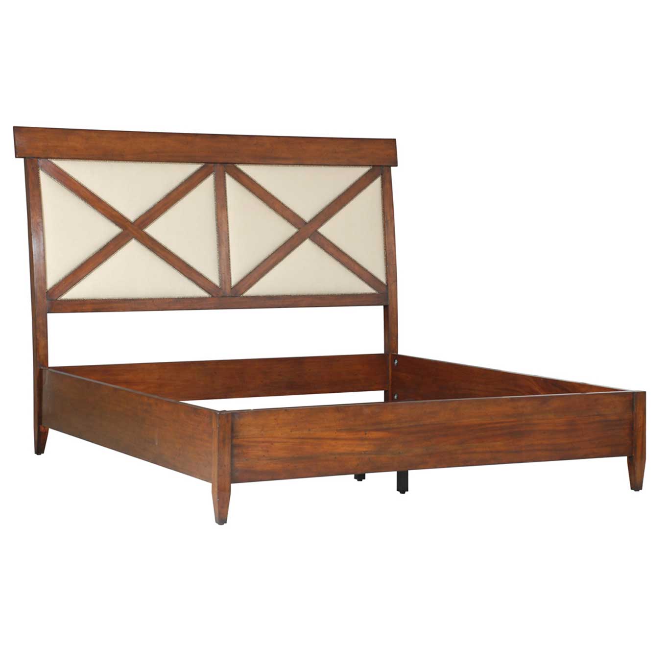 Cal King Upholstered X Bed 