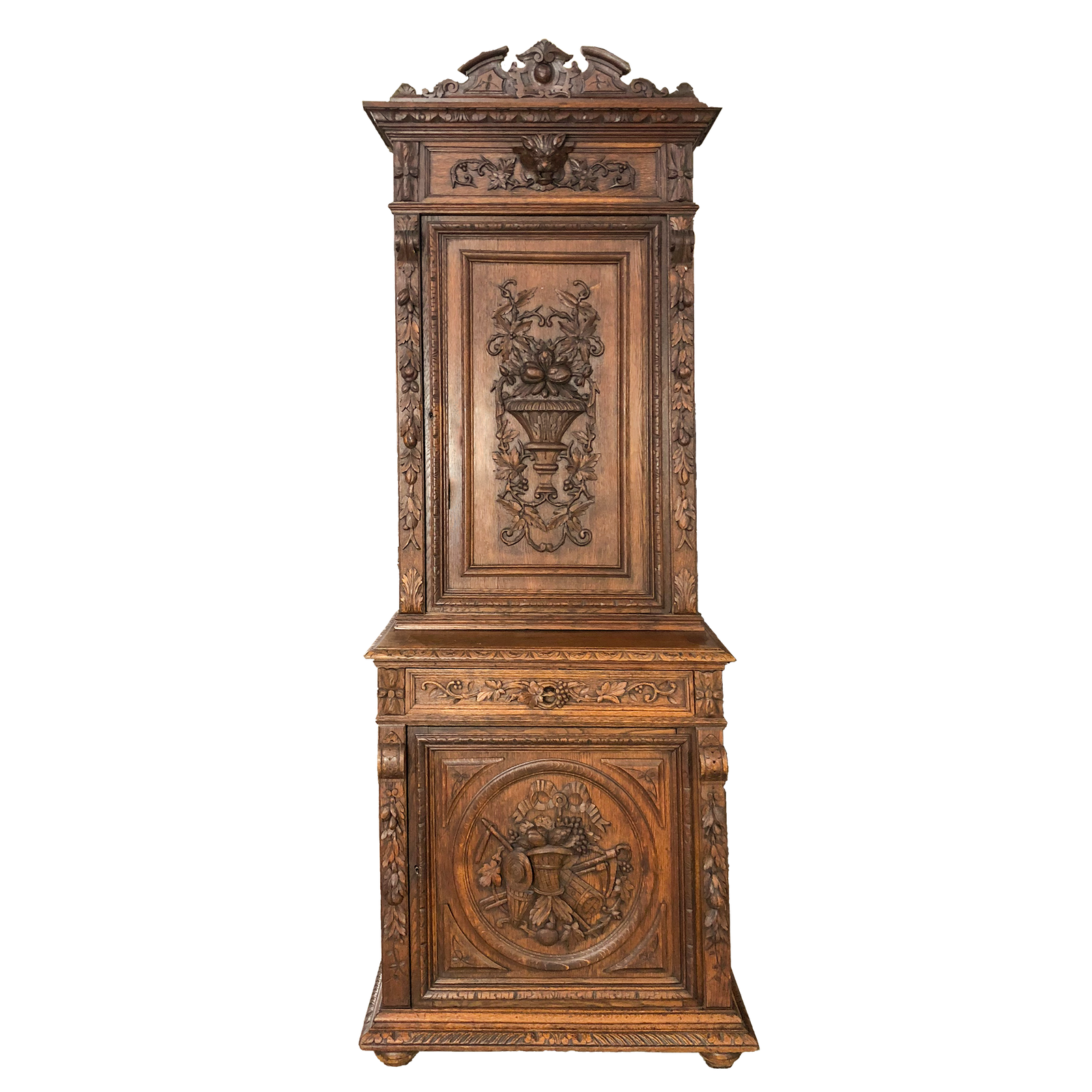 Carved Oak Cabinet 