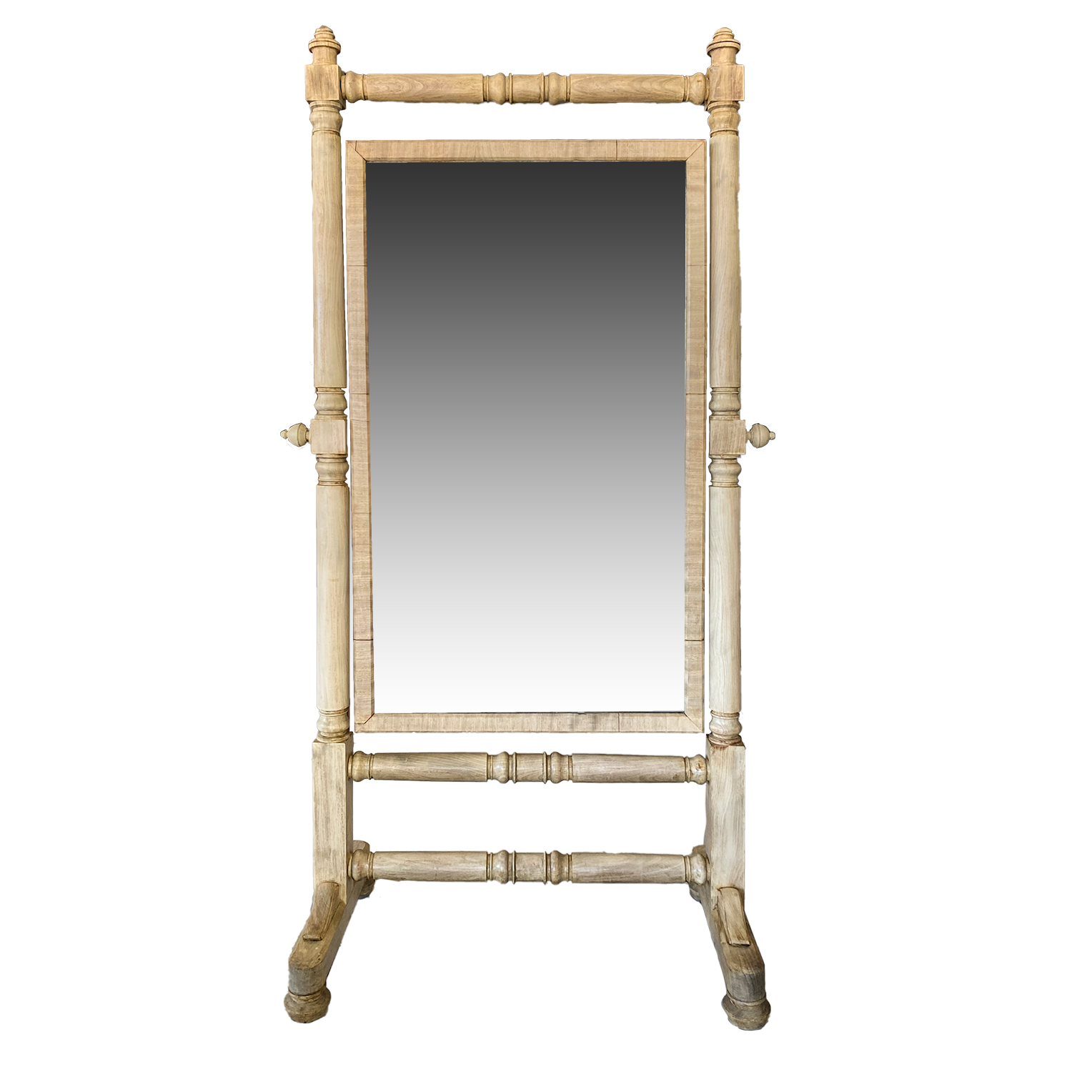 Bleached Cheval Mirror Circa 1830