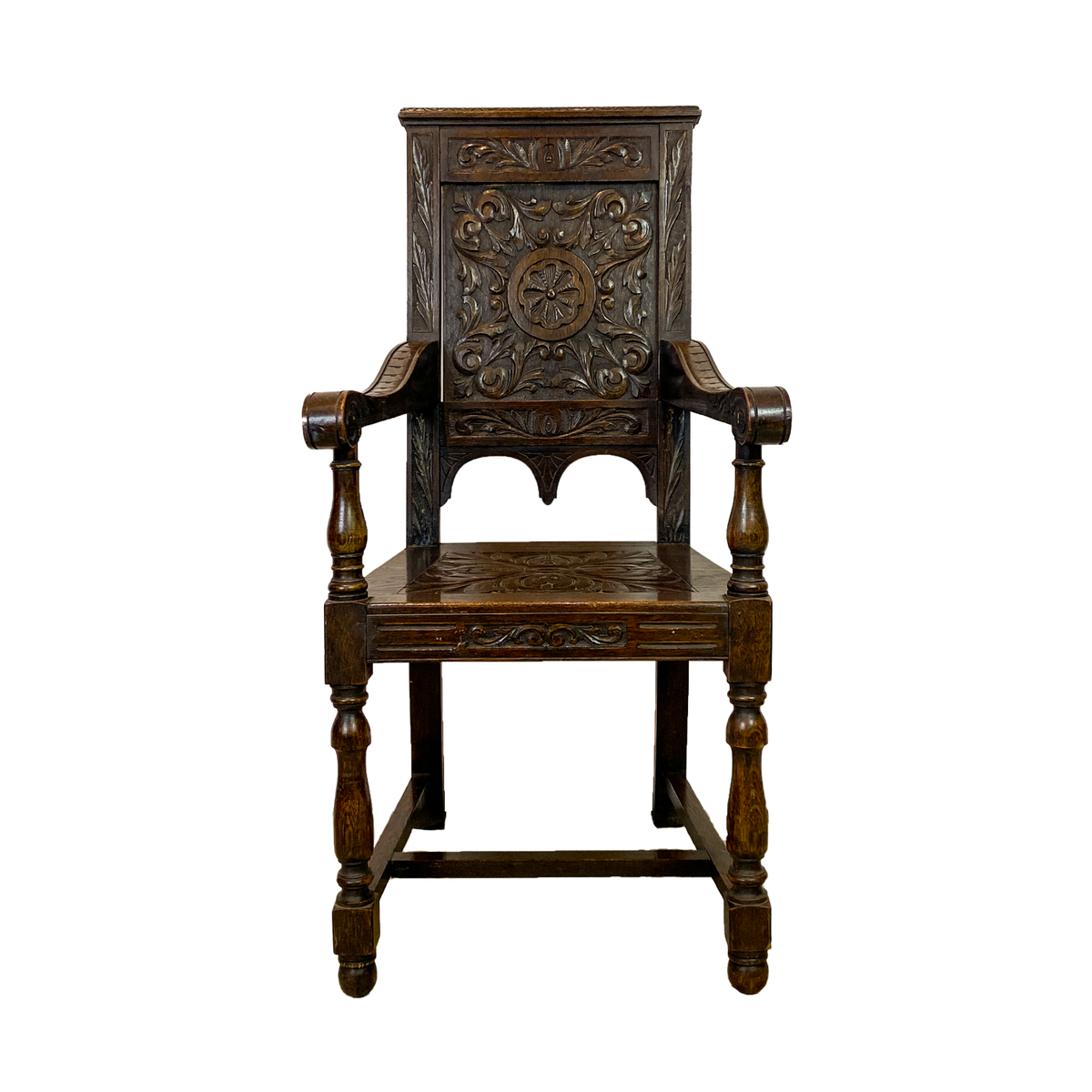 Oak Hall Chair Circa 1850