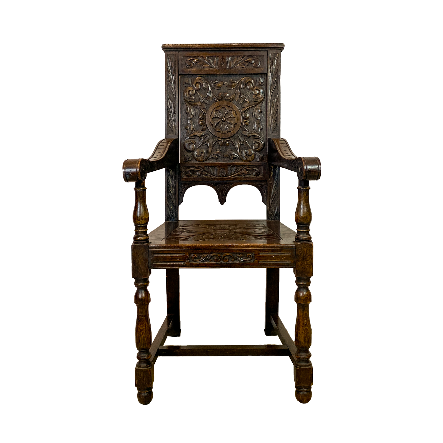 Oak Hall Chair Circa 1850