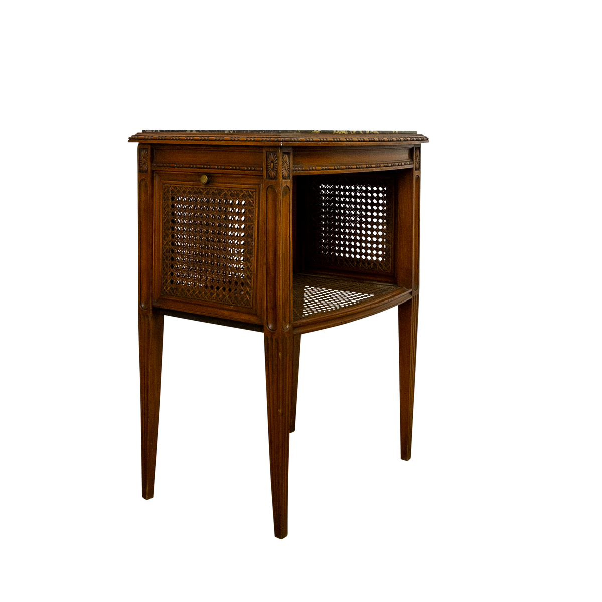 Walnut Side Table - Cabinet