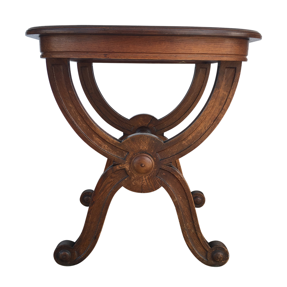 Oak Shaped Side Table Circa 19th Century