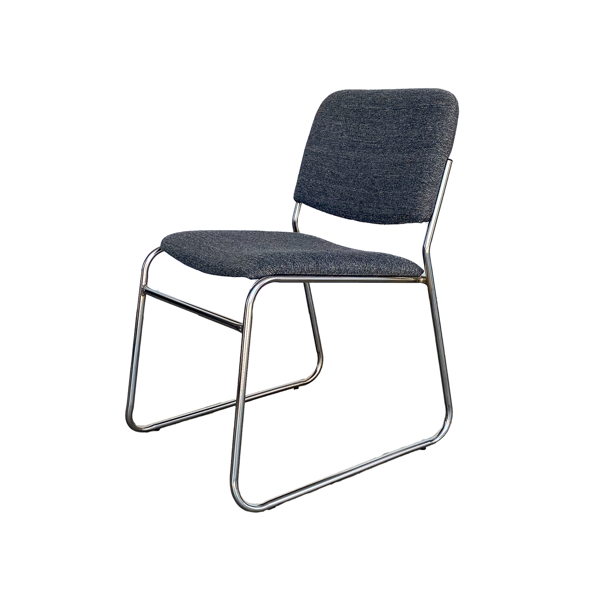 Mid Century Steel Stacking Chair Circa 1970