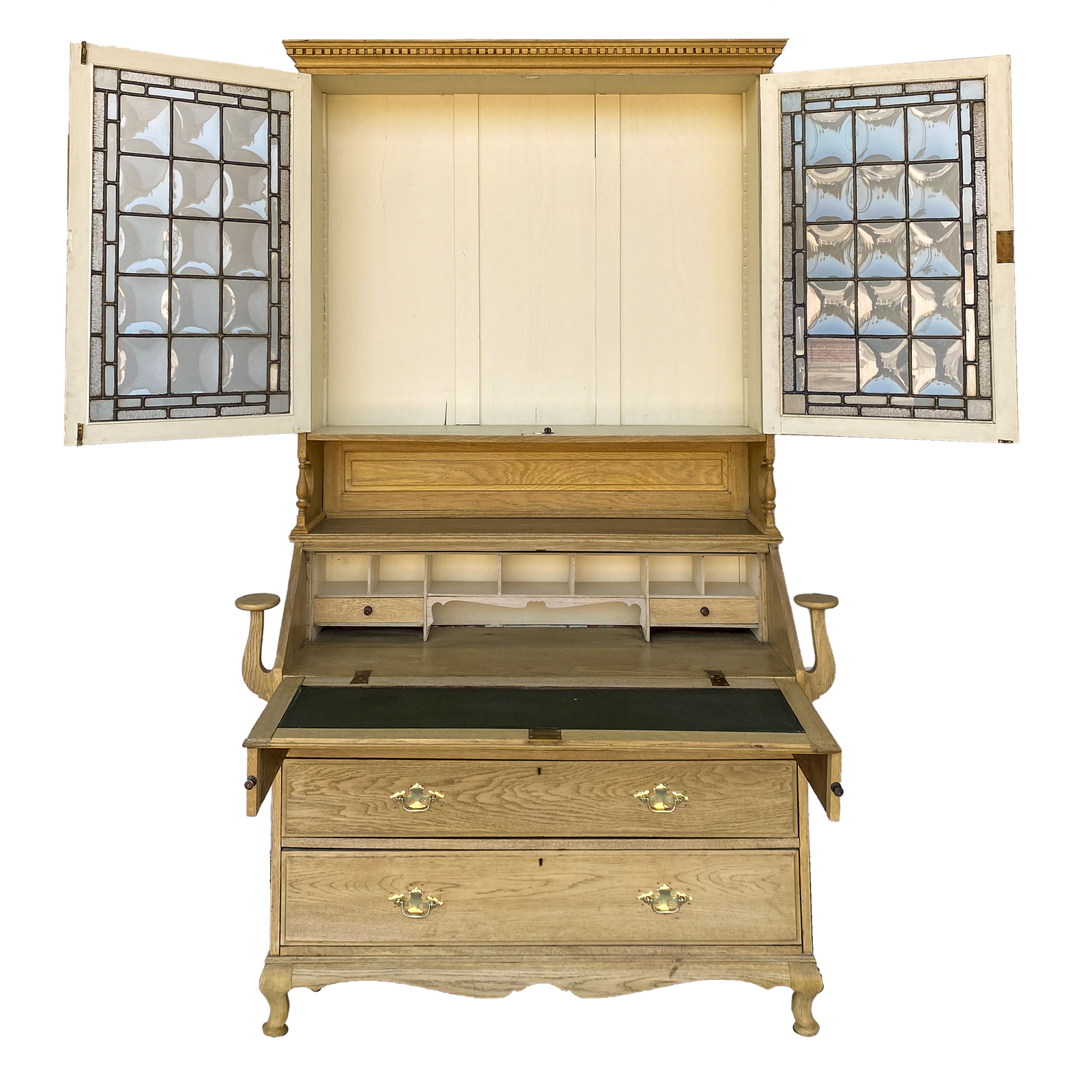 Bubble Glass Bureau Bookcase Circa 1890