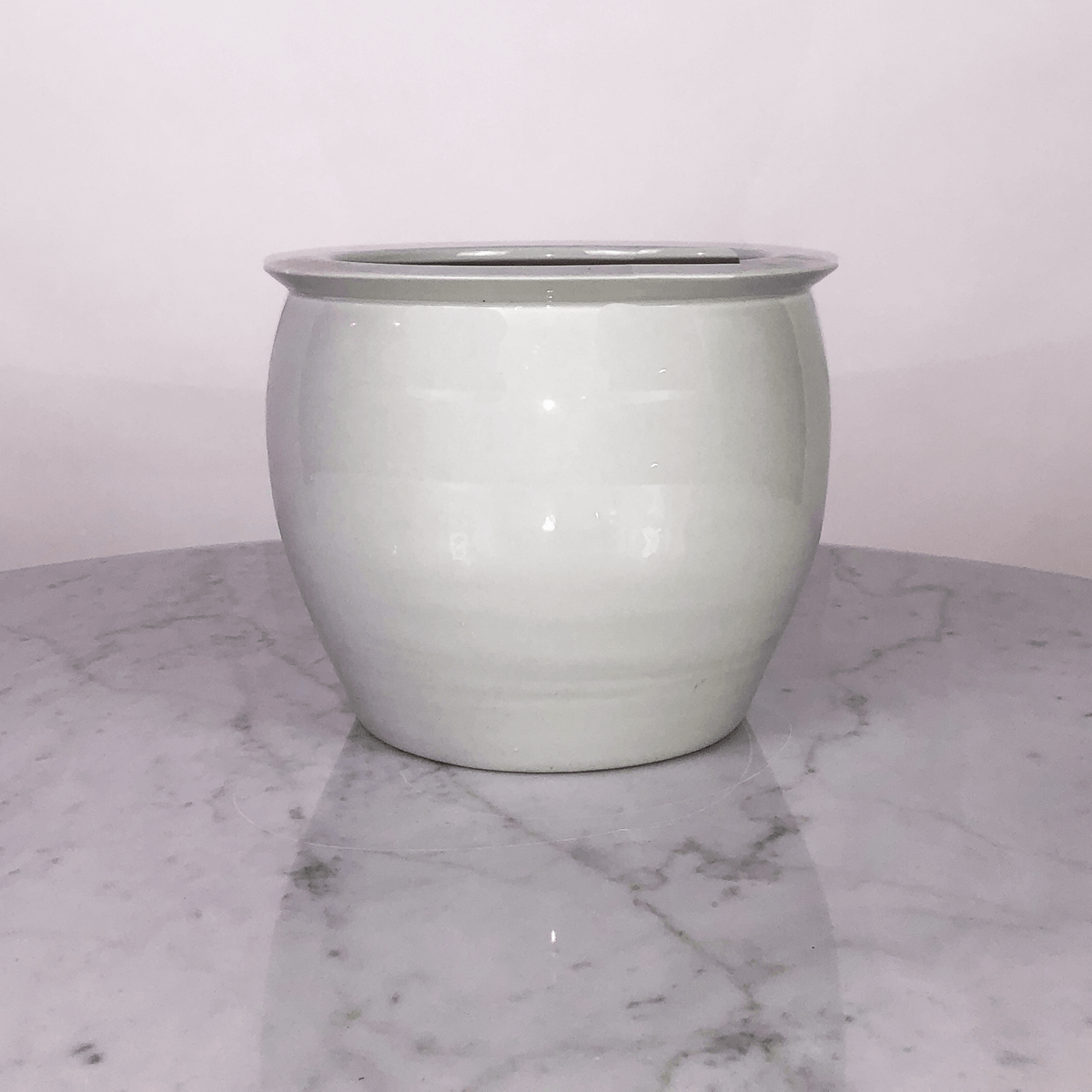 Vintage White Ceramic Pot