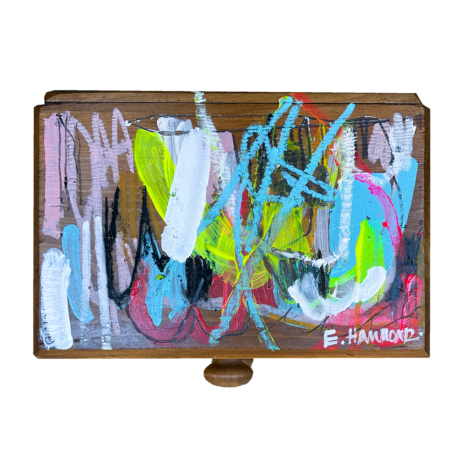 Painted Pine Box Circa 1850