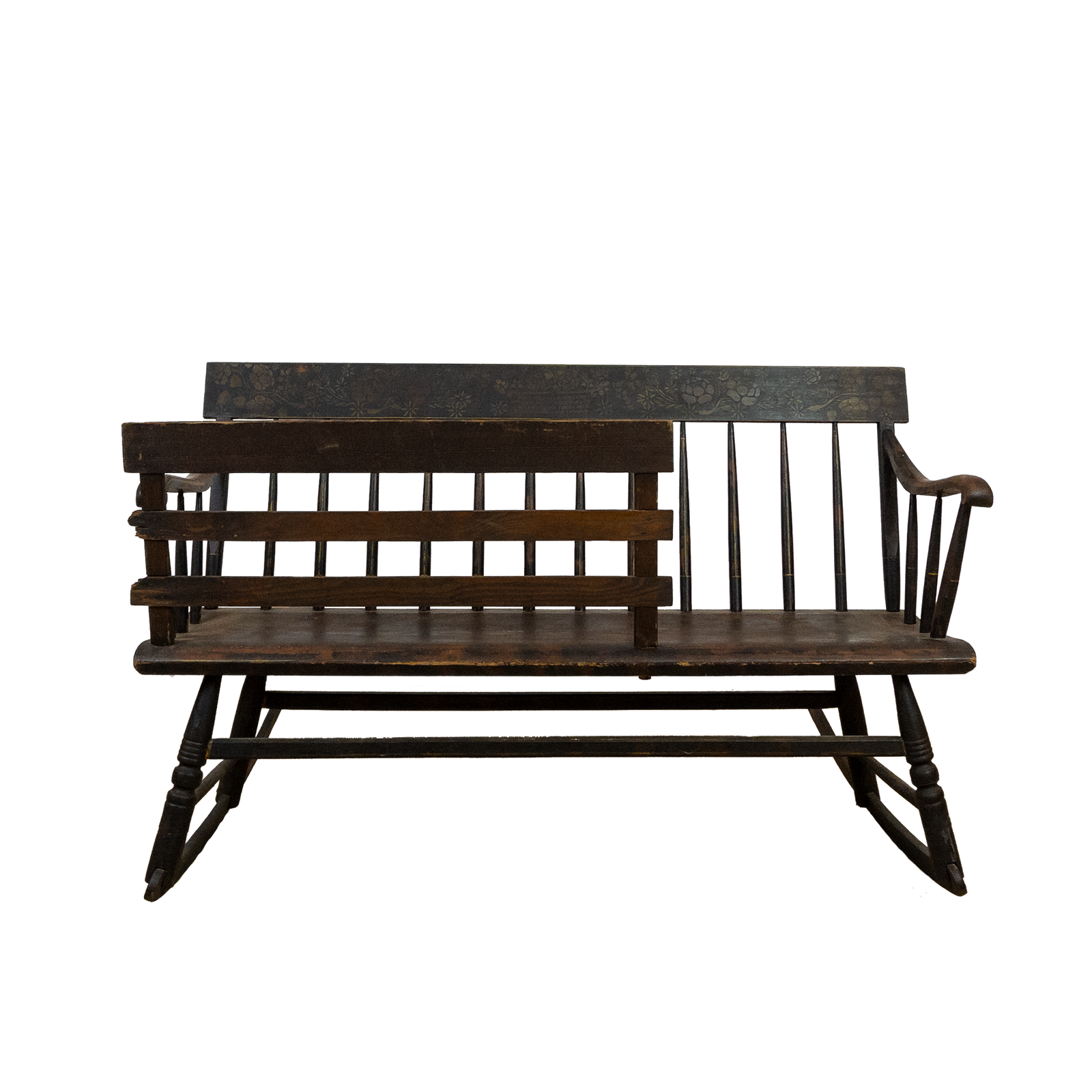 Antique Nanny Bench Pennsylvania Dutch Circa 1800