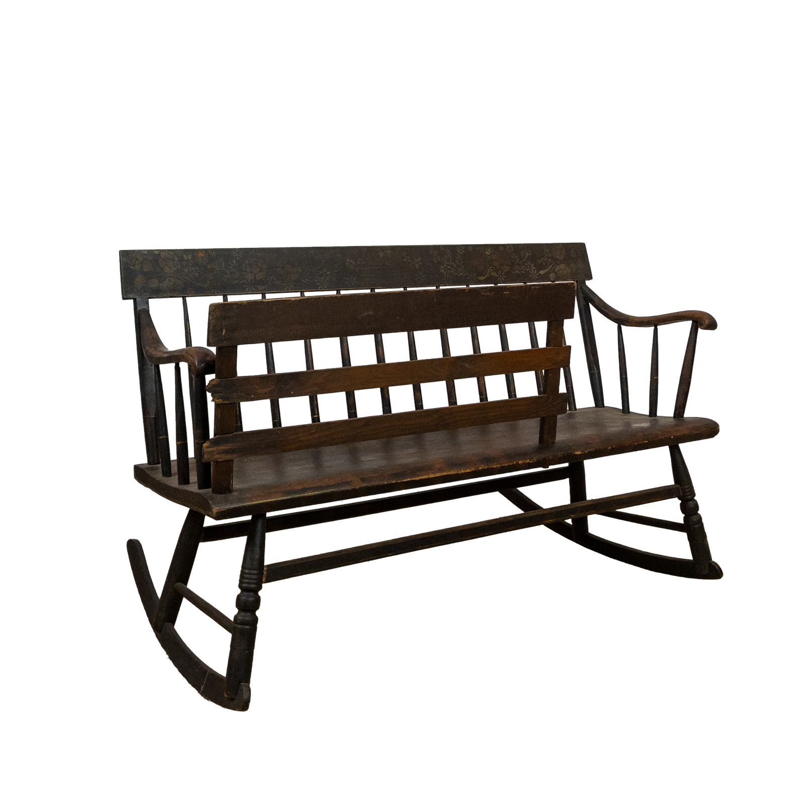 Antique Nanny Bench Pennsylvania Dutch Circa 1800