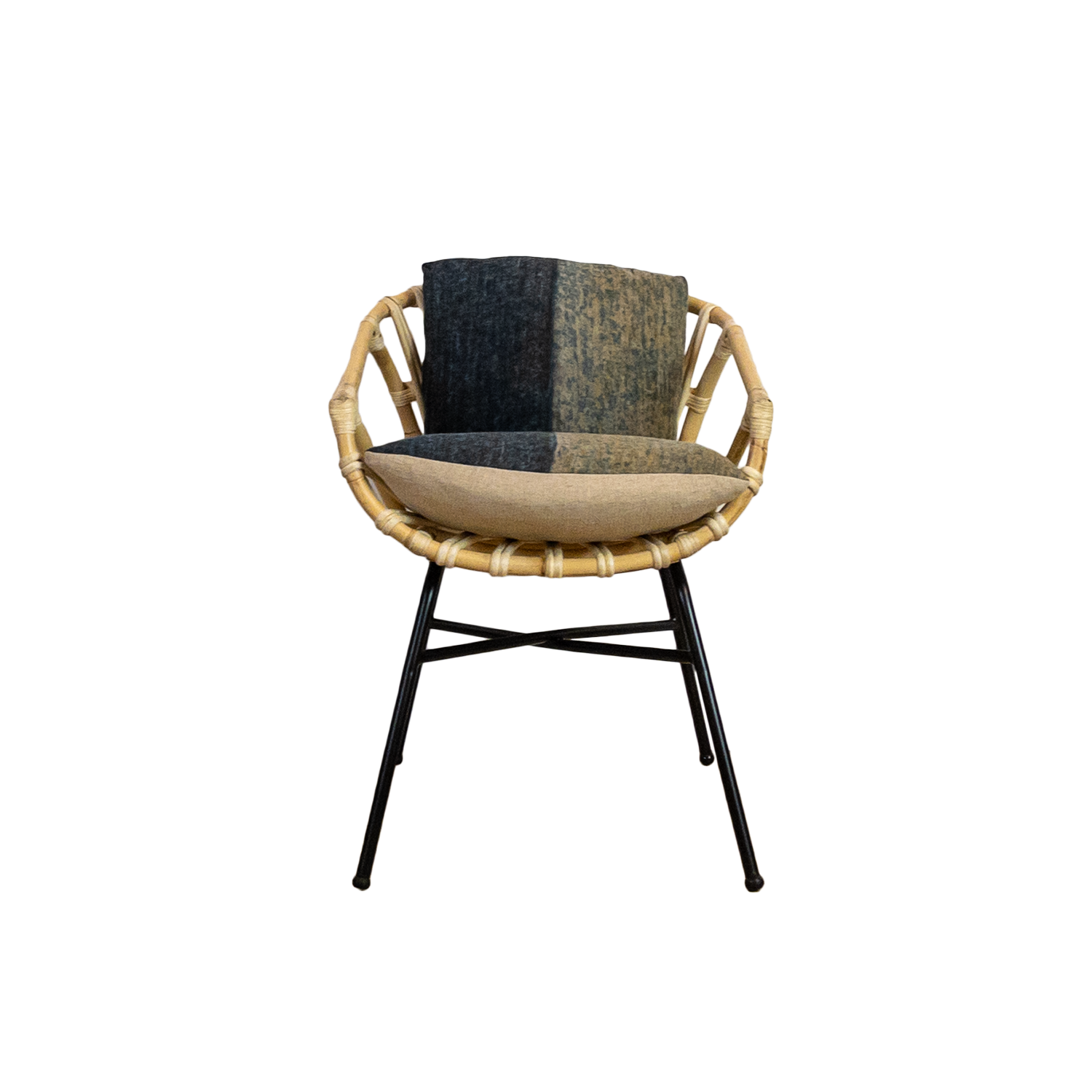 Shibori Rattan Bucket Chair 