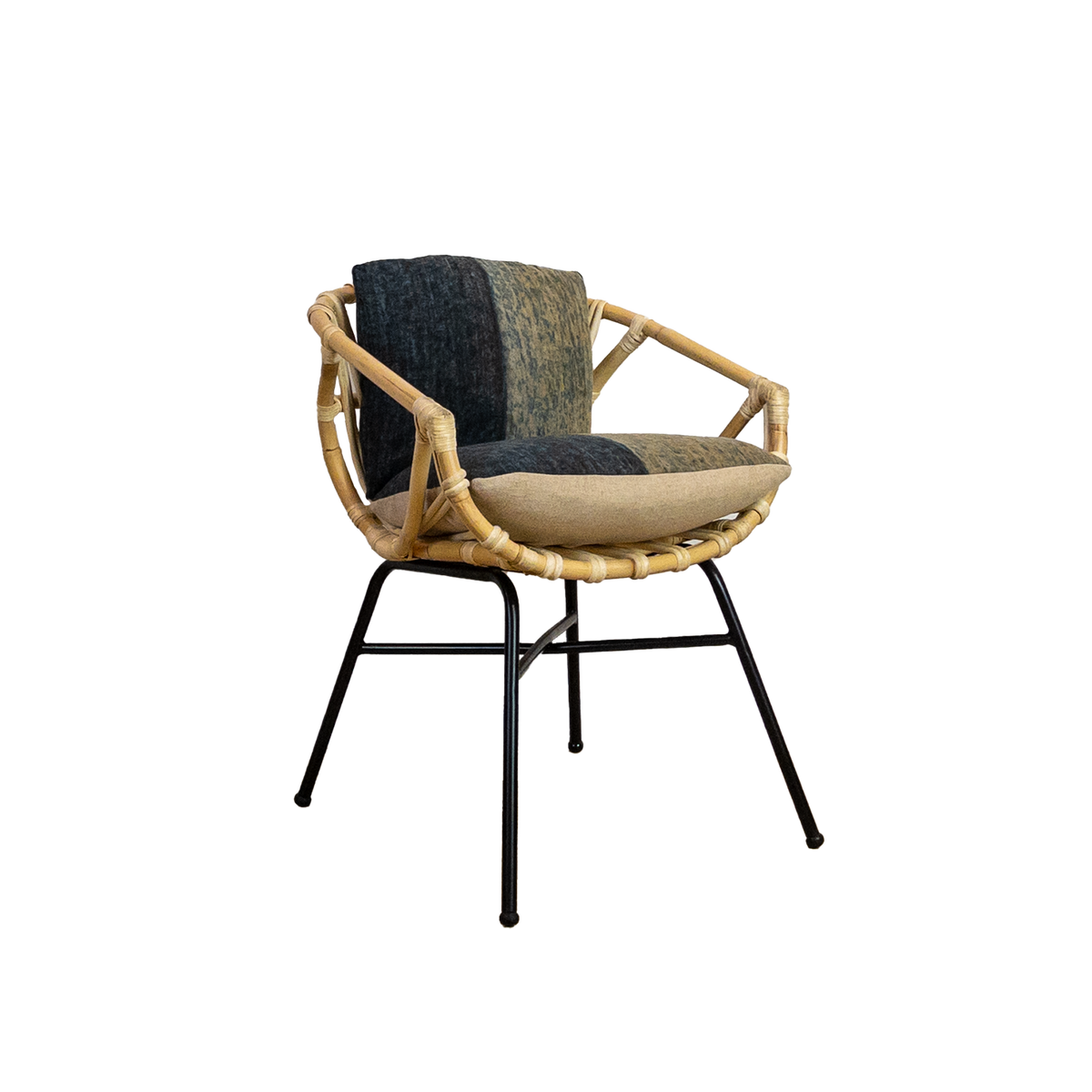 Shibori Rattan Bucket Chair 