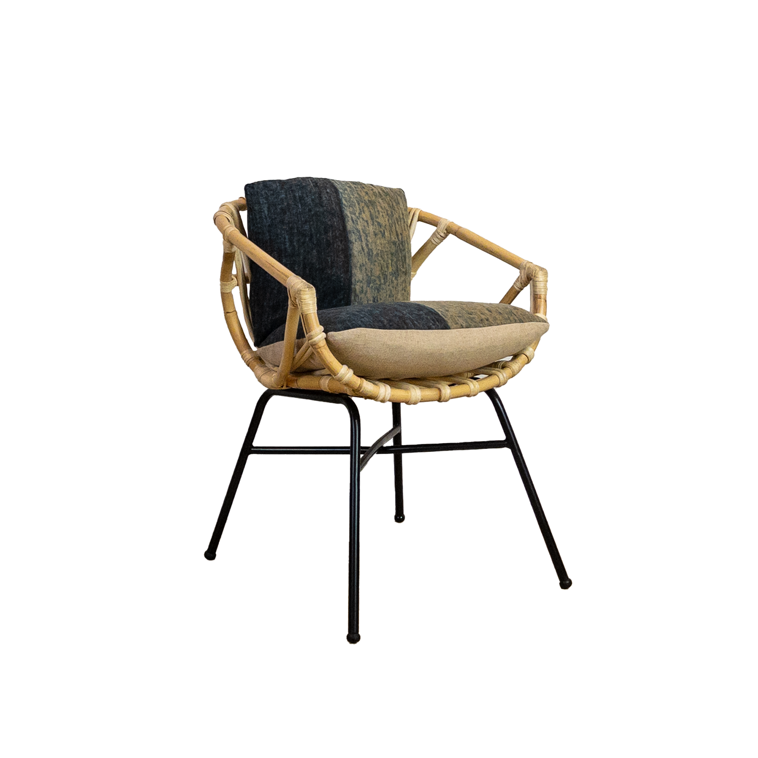 Shibori Rattan Bucket Chair 