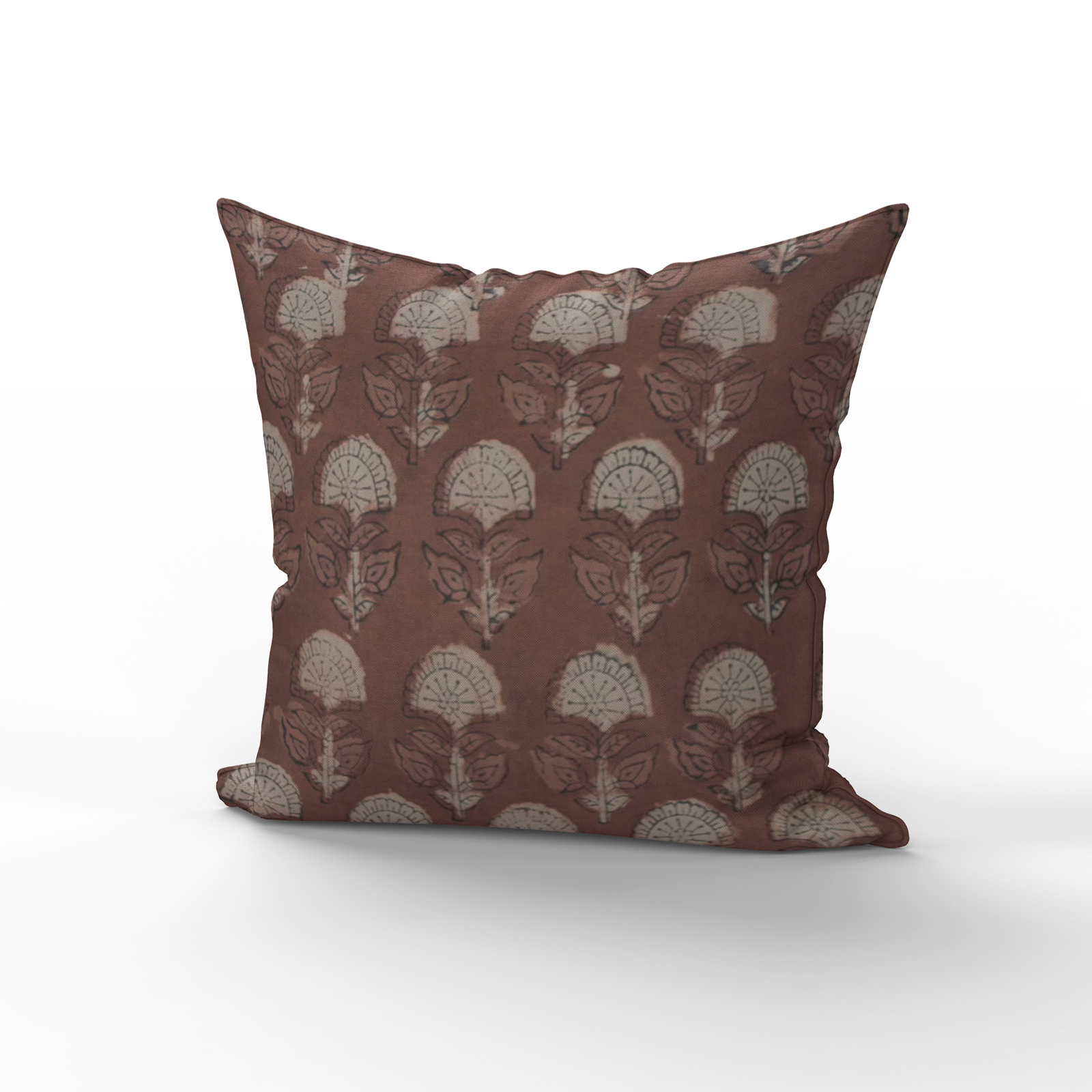 Plum Block Print Pillow 