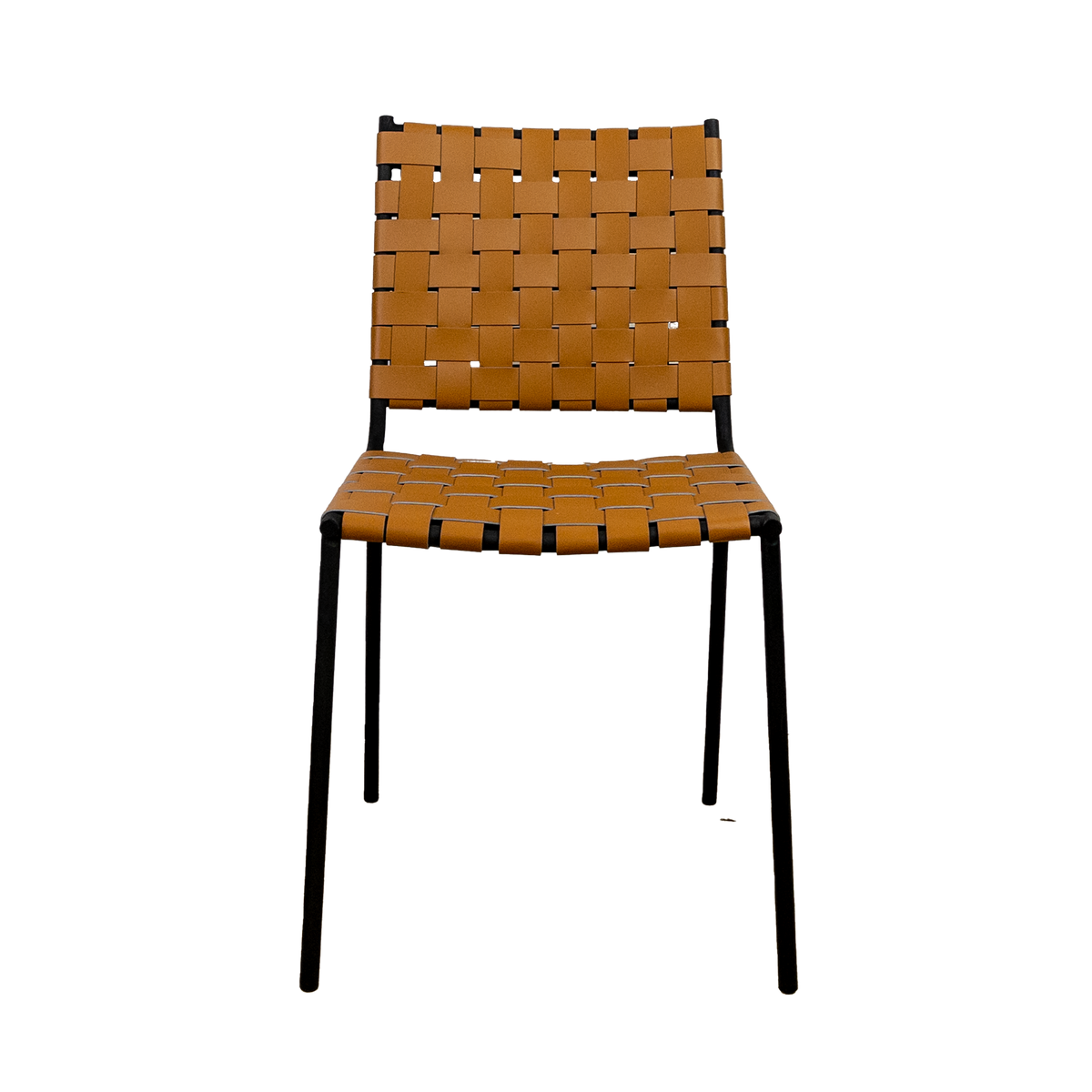 Jamie Strapped Leather &amp; Iron Dining Chair 