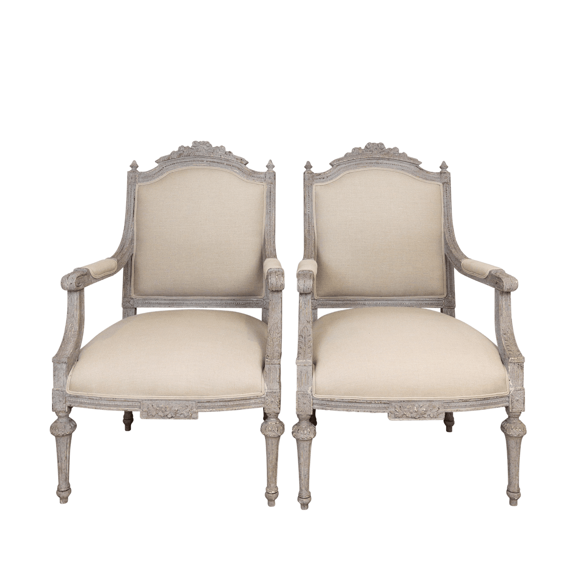 Gustavian Painted Chairs - Pair
