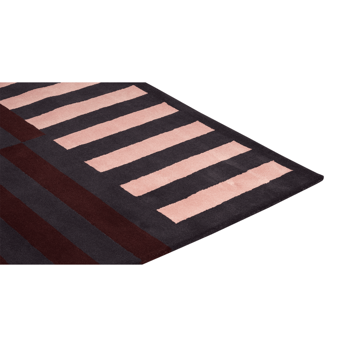 Hem Stripe Medium Rug – Navy Pink