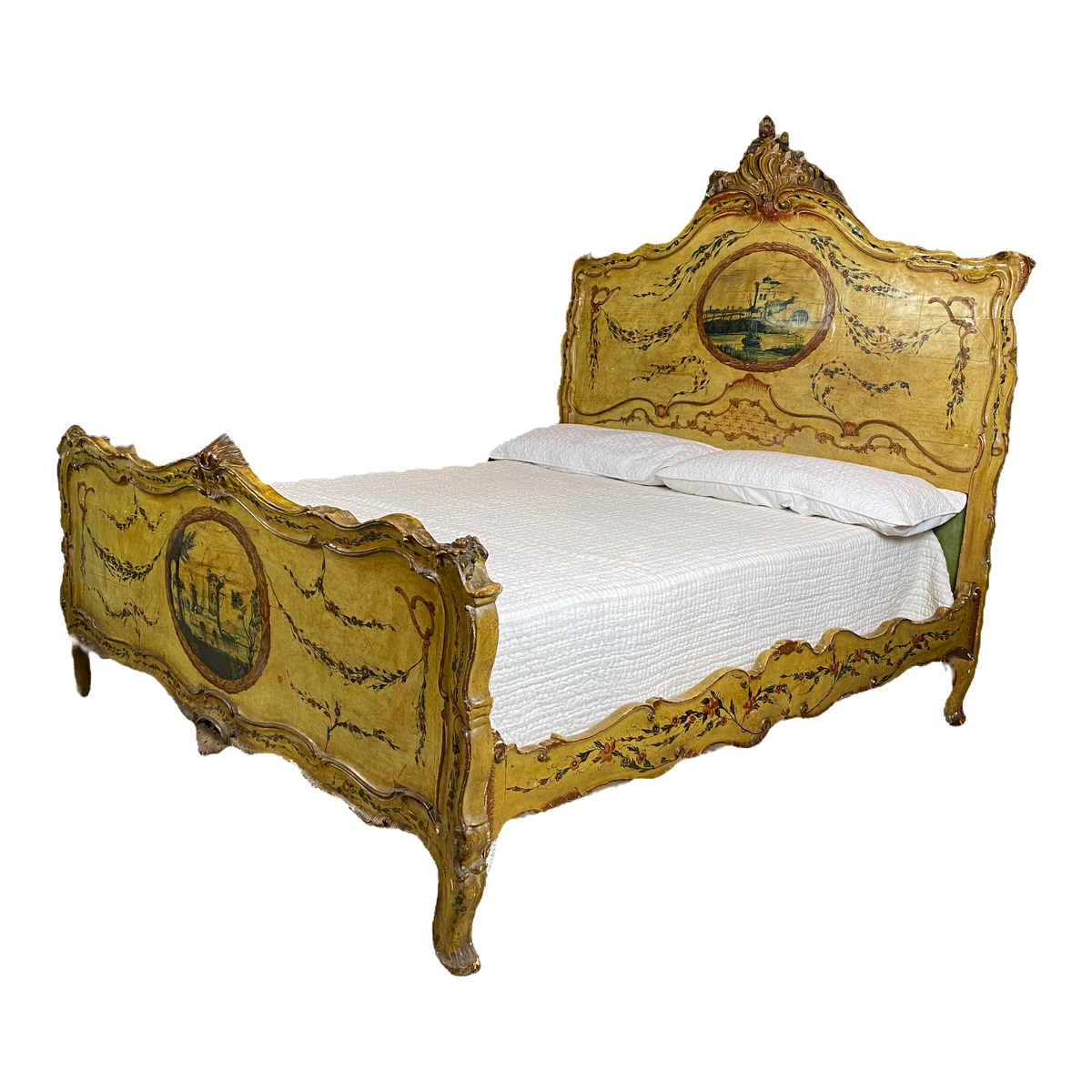 Italian Hand Painted Bed