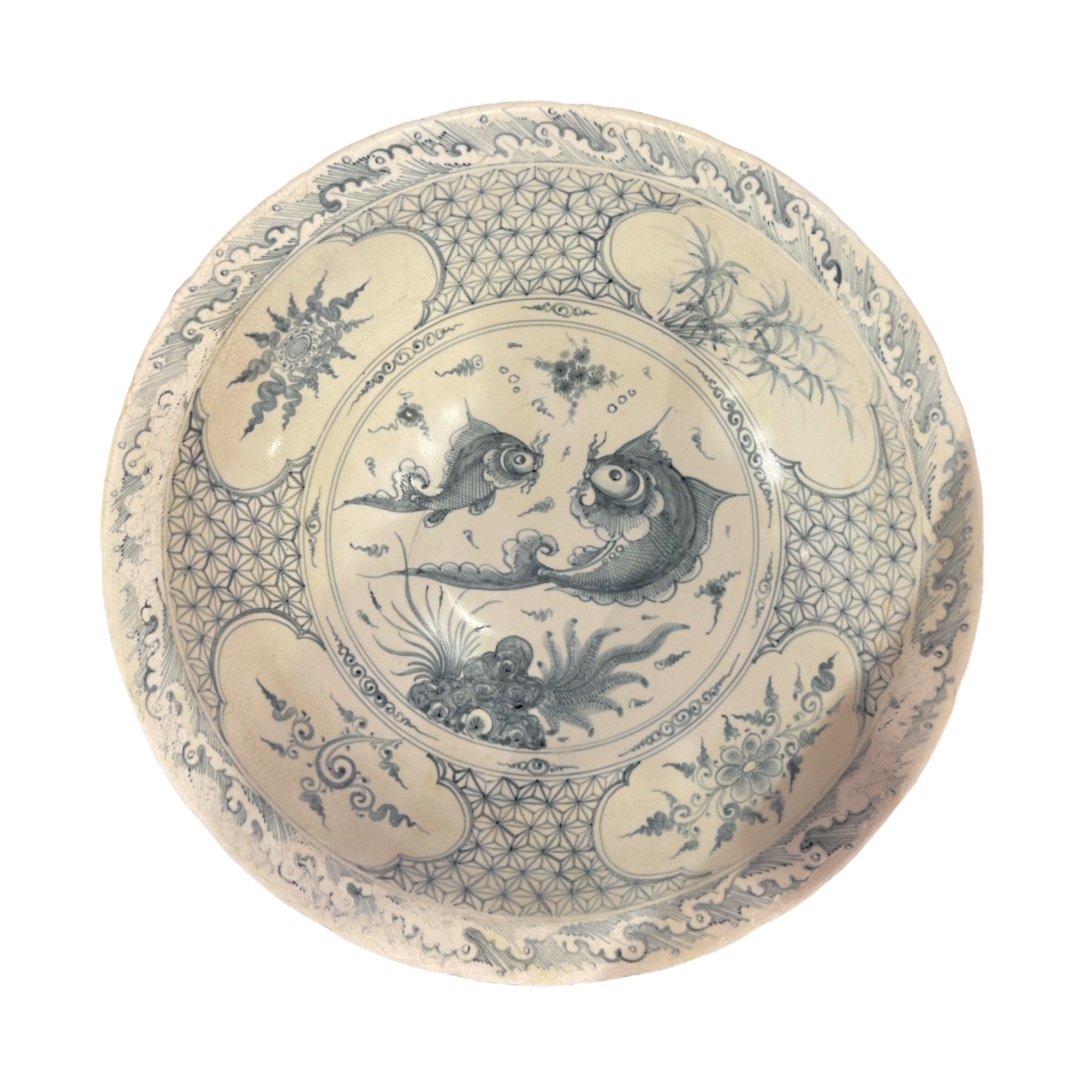 Koi Porcelain Bowl Circa 1900