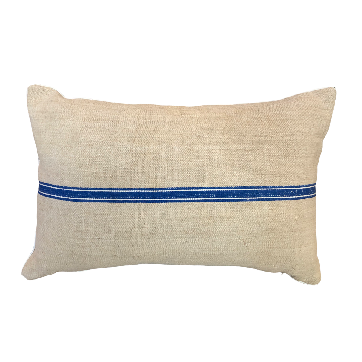 Barn Sack Blue Stripe Pillow